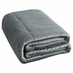 NA Machine Washable Weighted Blanket, Grey, 12-lb