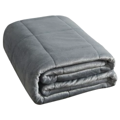 NA Machine Washable Weighted Blanket, Grey, 15-lb