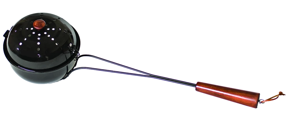 Rome Enamel Big Bowl Popcorn Popper With Wooden Handle For Campsite 1 Rome Enamel Big Bowl Popcorn Popper With Wooden Handle For Campsite