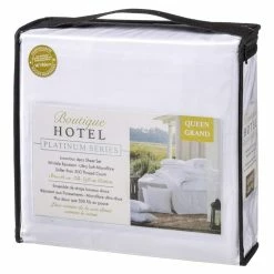 NA Boutique Hotel Platinum Series Luxurious 500 Thread Count Sheet Set, Full, 4-pc