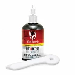 NA Buck Bomb Doe N Estrus Synthetic Hunting Urine Deer Attractant, 4-Wicks, 118-mL