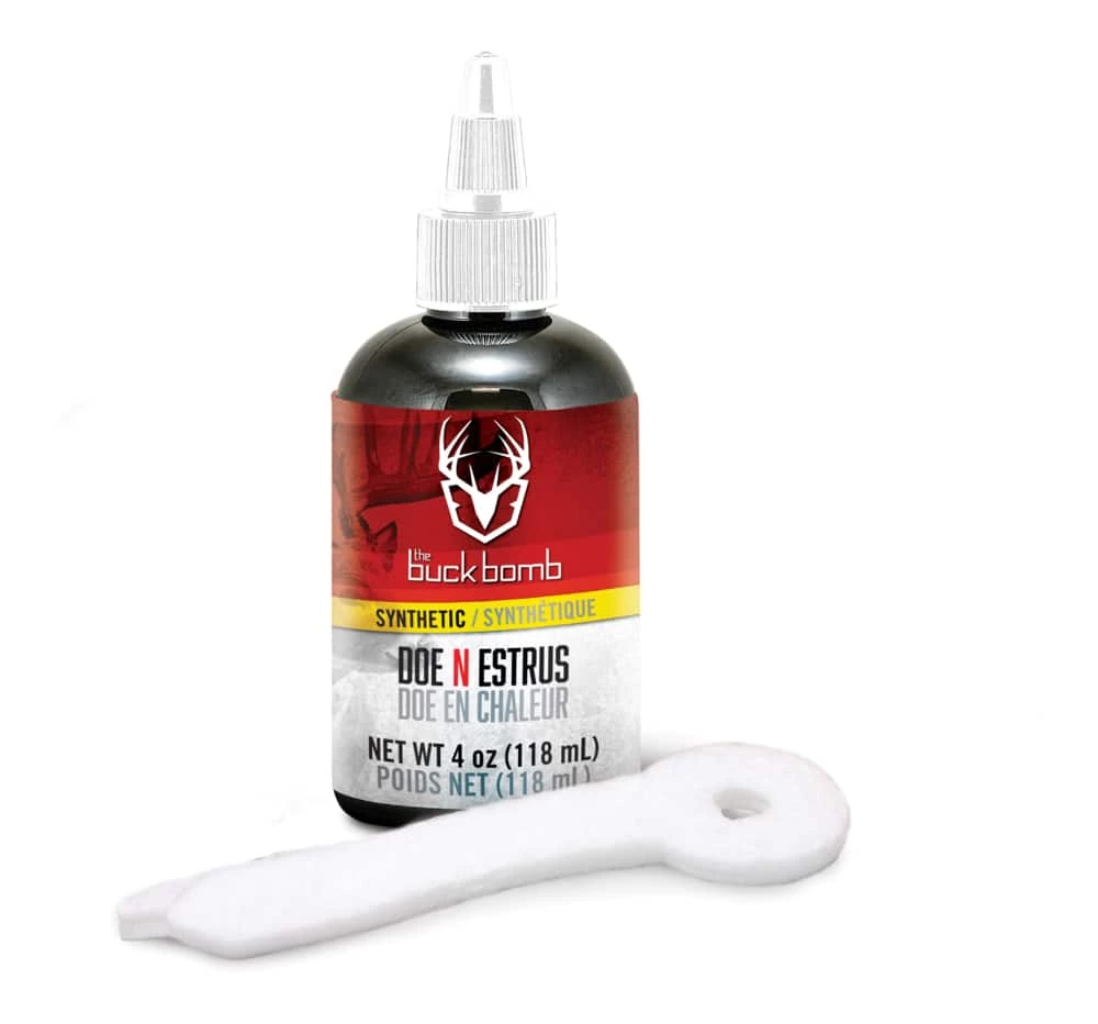 NA Buck Bomb Doe N Estrus Synthetic Hunting Urine Deer Attractant, 4-Wicks, 118-mL 1 NA Buck Bomb Doe N Estrus Synthetic Hunting Urine Deer Attractant, 4-Wicks, 118-mL