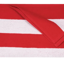 Cabana Red Stripe Beach Towel