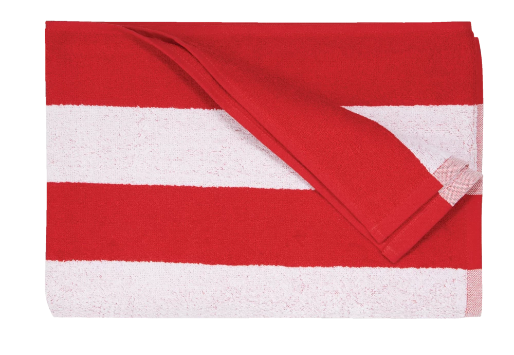 Cabana Red Stripe Beach Towel 1 Cabana Red Stripe Beach Towel