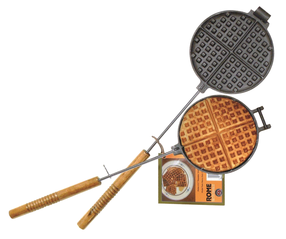 NA Rome Chuckwagon Cast Iron Waffle Iron With Long Handle, 23-in 1 NA Rome Chuckwagon Cast Iron Waffle Iron With Long Handle, 23-in
