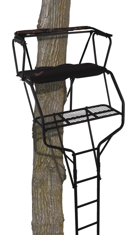 NA Big Game Guardian XLT 2-Person Ladder Tree Stand W/ Seat & Shooting Rail For Hunting, 18-ft 1 NA Big Game Guardian XLT 2-Person Ladder Tree Stand W/ Seat & Shooting Rail For Hunting, 18-ft