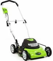 NA Greenworks 12A 2-in-1 Electric Push Lawn Mower, 18-in