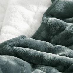 NA Hooded Weighted Velvet Sherpa Throw, Green, 10-lbs -NA-The Wonderful Everyday hooded weighted velvet sherpa throw green afe5ed90 c5c2 4fa0 8db3 304266b8e3e2