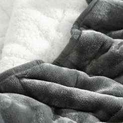 NA Hooded Weighted Velvet Sherpa Throw, Grey, 10-lbs 21 NA Hooded Weighted Velvet Sherpa Throw, Grey, 10-lbs -NA-The Wonderful Everyday hooded weighted velvet sherpa throw grey cb3b6f13 1508 4a74 bcdf 168597513785