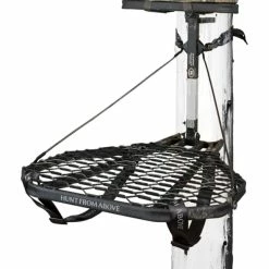 NA Hawk Mega Combat Portable Hang-On Hunting Tree Stand W/ Memory Foam Seat, 24 X 30-in