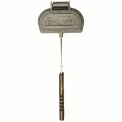 NA Rome Cast Iron Outdoor Panini Press Cooker With Long Handle, 8 X 4-in