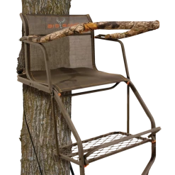 NA Big Game Riflemaster 1.5 Ladder Tree Stand W/ Seat & Shooting Rail For Hunting, 18-ft
